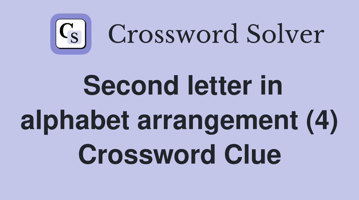 second letter of the hebrew alphabet crossword clue